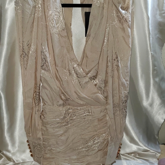 Fashion Nova Satin Ruched Mini Dress - Picture 1 of 8